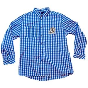 Blue Gingham Button Down “Goat” Shirt